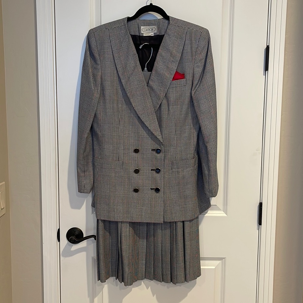 Vintage Plaid Skirt Set by Gilmor
